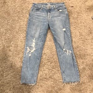 Blue old navy boyfriend cut jeans